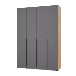 Шкаф 4-х дверный Х41 Харди,  Дуб золотой/Графит